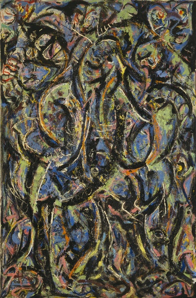 波洛克Jackson Pollock抽象绘画作品的油画作品-杰克逊·波洛克（03）