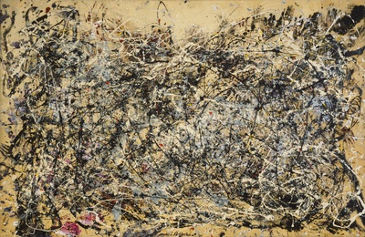 波洛克Jackson Pollock抽象绘画作品的油画作品-杰克逊·波洛克（04）