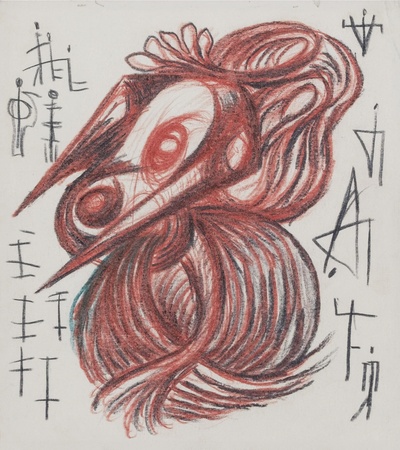 波洛克Jackson Pollock抽象绘画作品的油画作品-杰克逊·波洛克（34岁）