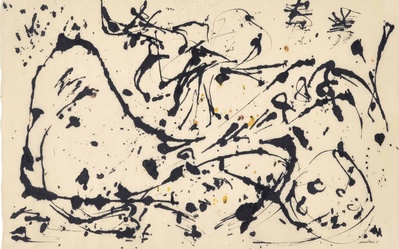 波洛克Jackson Pollock抽象绘画作品的油画作品-杰克逊·波洛克（07）