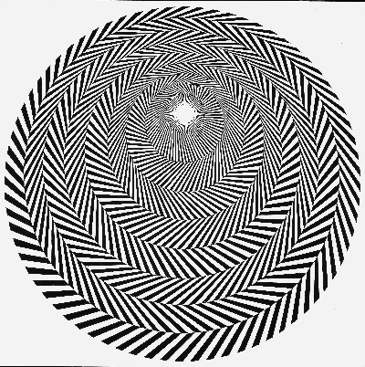赖利的油画作品-Bridget Riley, Gloed 4, 1963, acrylverf op karton, 96.4 x 96.4 cm