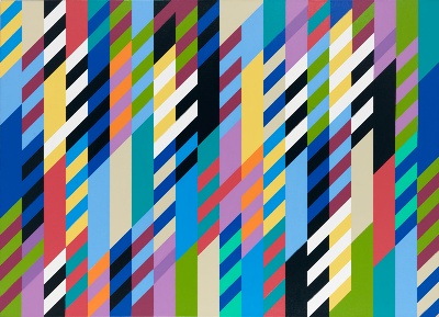 赖利的油画作品-Bridget Riley ThroughThrough
