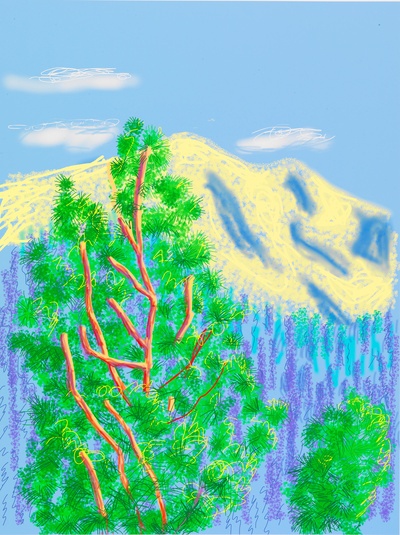 大卫霍克尼的油画作品-2010Yosemite National Park.Untitled.No.09