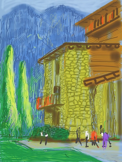 大卫霍克尼的油画作品-2010Untitled.No.01