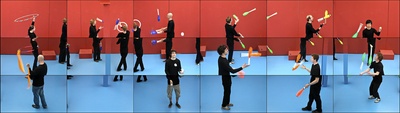 大卫霍克尼的油画作品-2012The jugglers