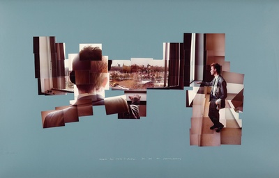 大卫霍克尼的油画作品-1982Raymond Foye Looking At Brooklyn