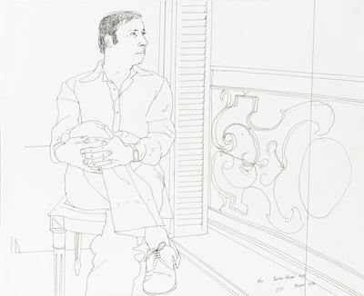 大卫霍克尼的油画作品-1970Mo, Pavillon Sévigné, Vichy