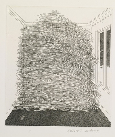 大卫霍克尼的油画作品-1969-1970Six Fairy Tales. Petersburg Press4(etching)