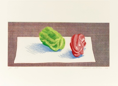 大卫霍克尼的油画作品-1973Two Peppers