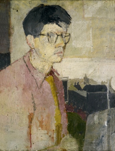 大卫霍克尼的油画作品-1954Self Portrait