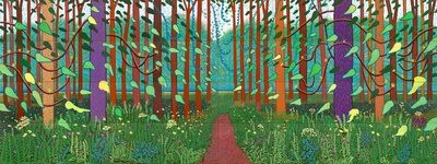 大卫霍克尼的油画作品-2011The Arrival of Spring