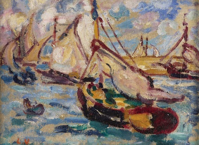路易斯沃塔特Louis Valtat绘画作品的油画作品-Regatta, 1923