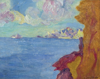 路易斯沃塔特Louis Valtat绘画作品的油画作品-Seashore, 1900