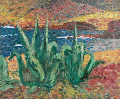 路易斯沃塔特Louis Valtat绘画作品的油画作品-Agaves, 1906