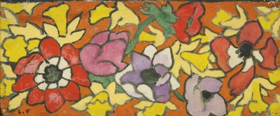 路易斯沃塔特Louis Valtat绘画作品的油画作品-Anemones and Narcisses, 1922