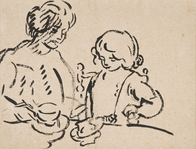 路易斯沃塔特Louis Valtat绘画作品的油画作品-Little Breakfast