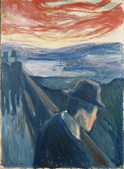 蒙克油画的油画作品-Despair, 1892