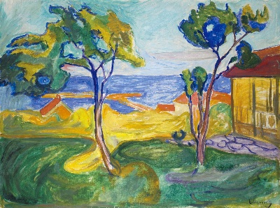 蒙克油画的油画作品-Hagen i Asgardstrand (调色)
