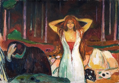 蒙克油画的油画作品-Ashes, 1925