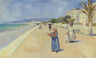 蒙克油画的油画作品-Morgen pa Promenade des Anglais (Morning on the Promenade de