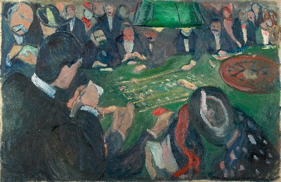 蒙克油画的油画作品-At the Roulette Table in Monte Carlo, 1892