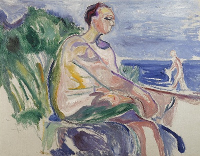 蒙克油画的油画作品-Christian Gierloff in Asgardstrand, 1916