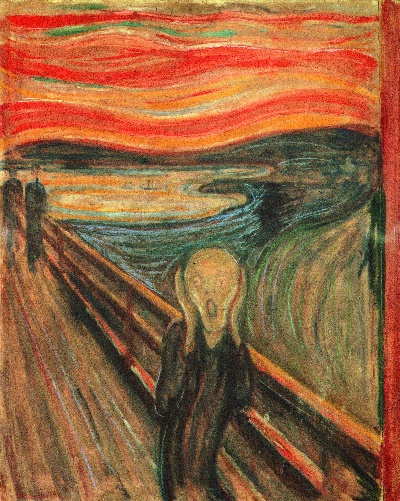 蒙克油画的油画作品-尖叫声
