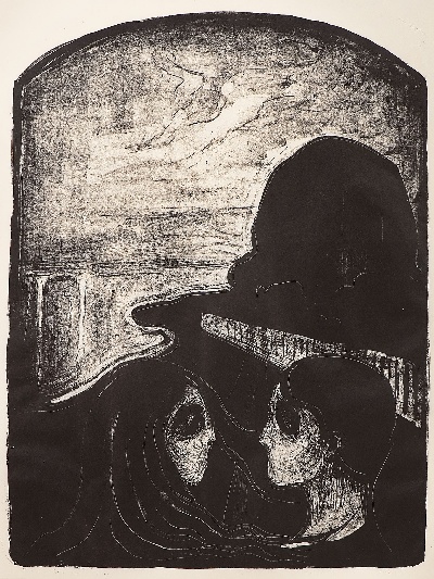 蒙克版画的油画作品-Attraction I, 1896
