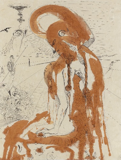 达利作品的油画作品-Salvador Dalí - Athena, 1965