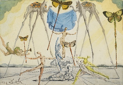 达利作品的油画作品-Salvador Dalí - Les vendangeurs, 1954