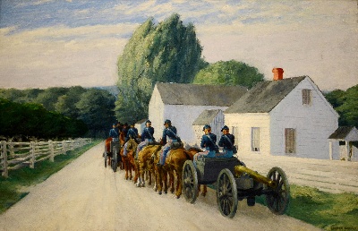 霍普作品的油画作品-1940 [313] Light Battery at Gettysburg