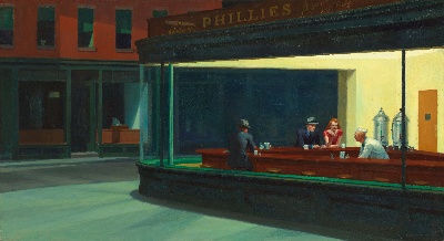 霍普作品的油画作品-1942 [322] Nighthawks