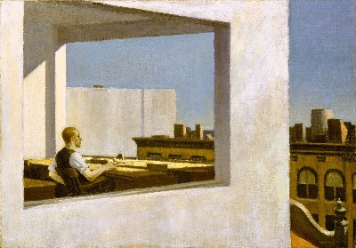霍普作品的油画作品-1953 [349] Office in a Small City