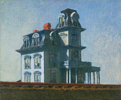霍普作品的油画作品-The_House_by_the_Railroad_by_Edward_Hopper_1925