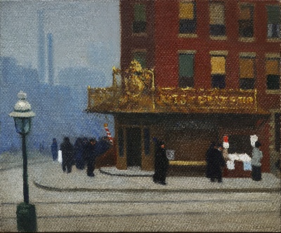 霍普作品的油画作品-1913 [189] New York Corner
