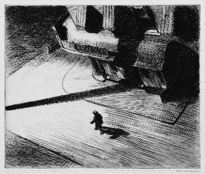 霍普作品的油画作品-1921 Night Shadows