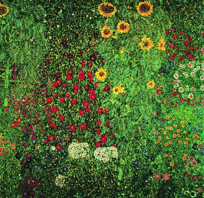 克里姆特油画和素描的油画作品-维也纳 克里姆特 向日葵 油画 52x51