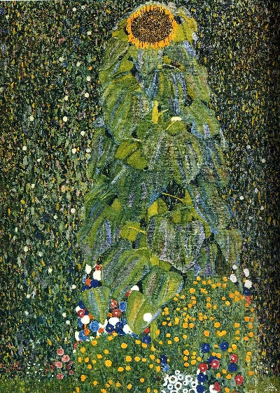 克里姆特油画和素描的油画作品-Gustav_Klim-the-sunflower-1907