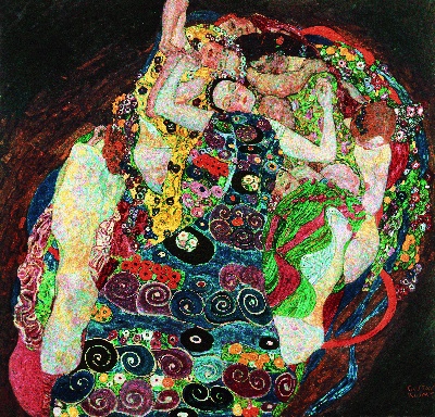 克里姆特油画和素描的油画作品-荷兰 克里姆特 处女  油画 52x50