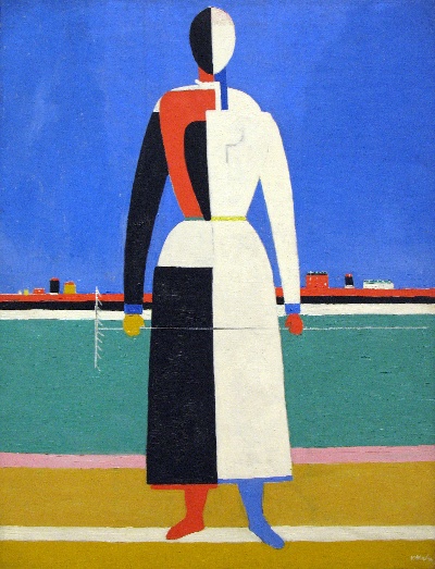 马列维奇的油画作品-1928-32_Malevich_Frau_mit_Harke_anagoria