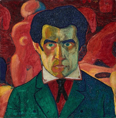 马列维奇的油画作品-Self-Portrait_(1908_or_1910-1911)_(Kazimir_Malevich)