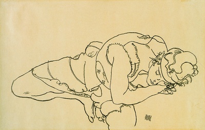 埃贡·席勒的油画作品-喜乐（24）
