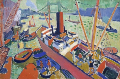 安德烈德朗油画的油画作品-1906The Pool of London(Oil)