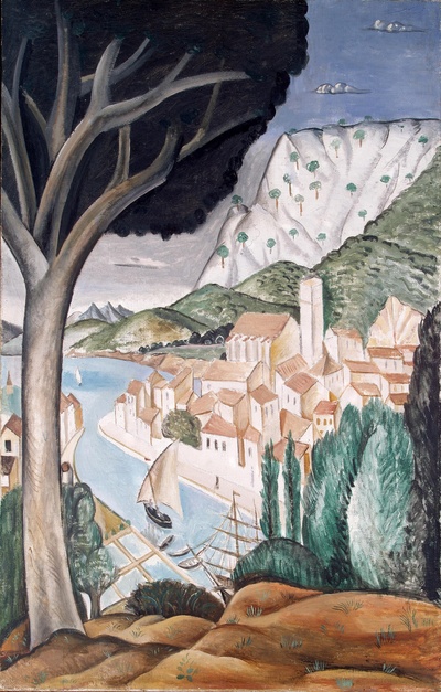 安德烈德朗油画的油画作品-1913Harbour in Provence