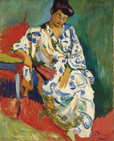 安德烈德朗油画的油画作品-1905Madame Matisse in a Kimono