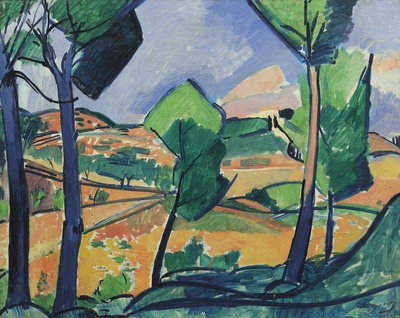 安德烈德朗油画的油画作品-1906PAYSAGE PROVENÇAL(Oil)