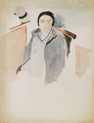 安德烈德朗素描&色粉的油画作品-Die Frau des Künstlers