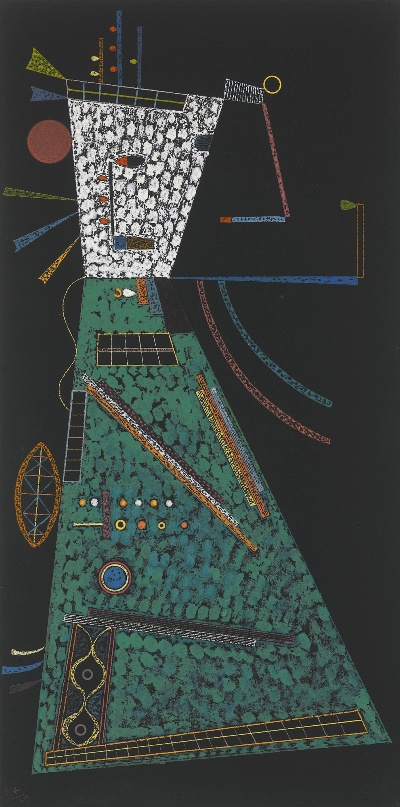 康丁斯基作品的油画作品-WASSILY KANDINSKY-IN DER HOHE (IN HEIGHT)