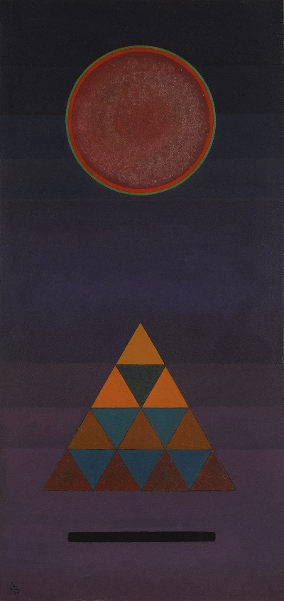 康丁斯基作品的油画作品-WASSILY KANDINSKY-SCHLUSS (CONCLUSION)