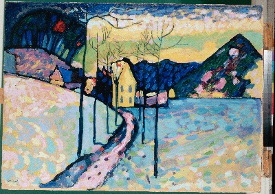 康丁斯基作品的油画作品-Kandinsky, Vasily - Winter Landscape